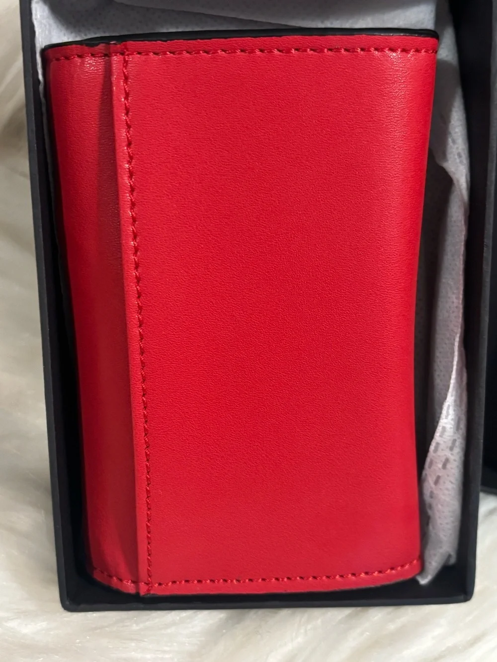 Saks Fifth Avenue Red Leather Wallet